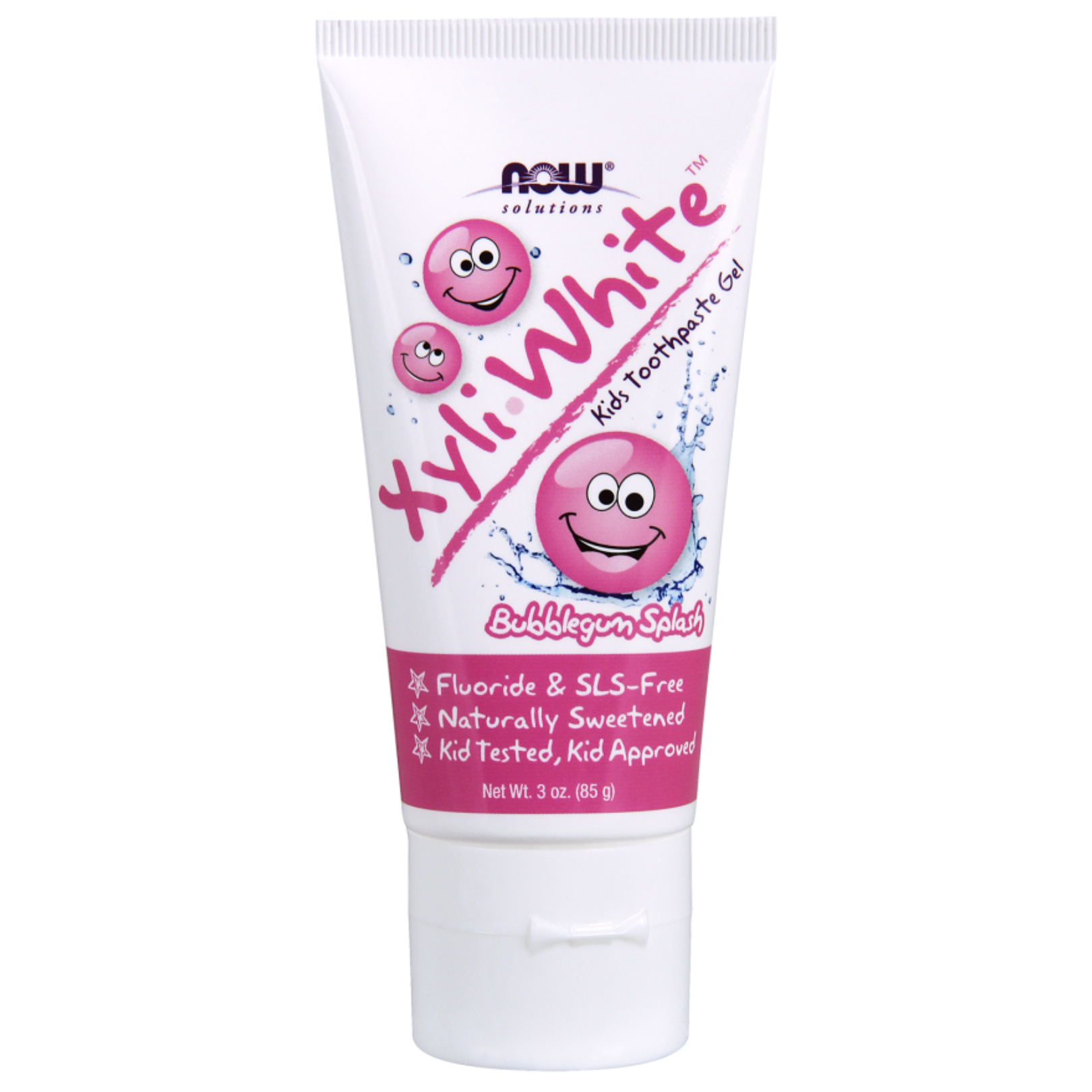 Now Xyliwhite Kids Toothpaste Gel Bubblegum 85gm - Fluoride & SLS Free